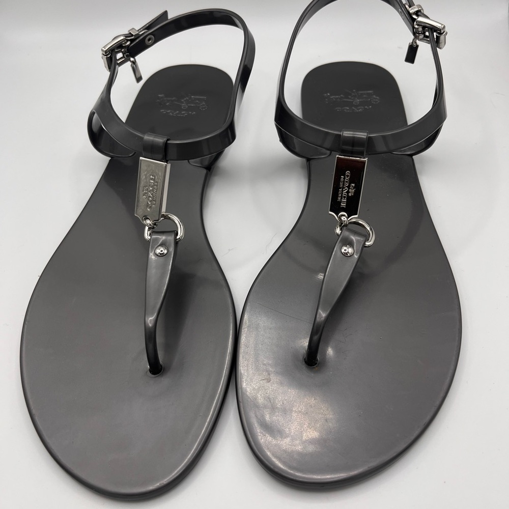 COACH PLATO THONG JELLY SANDALS